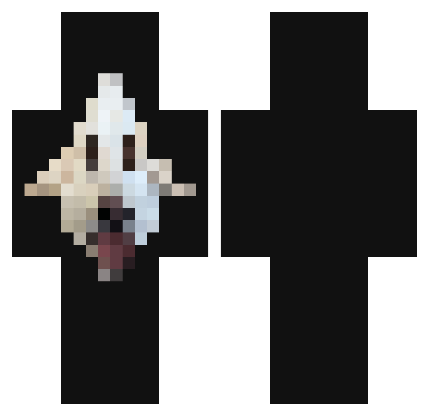 Runologist Minecraft skin, front and back view