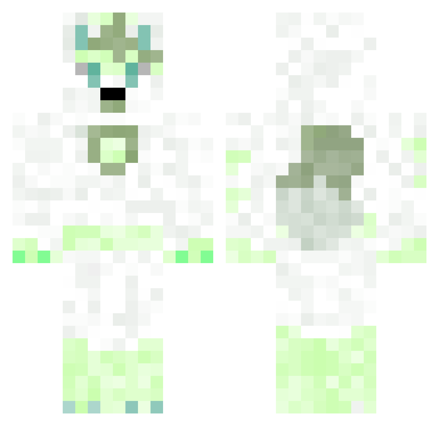 ZbieramZlom Minecraft skin, front and back view