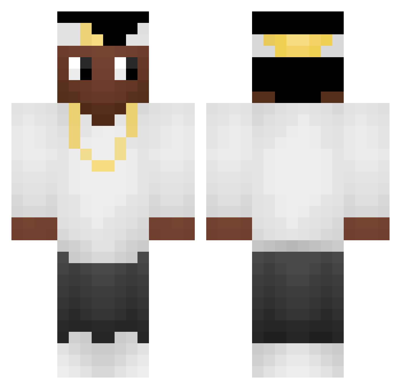 Tawkoh Minecraft skin, front and back view