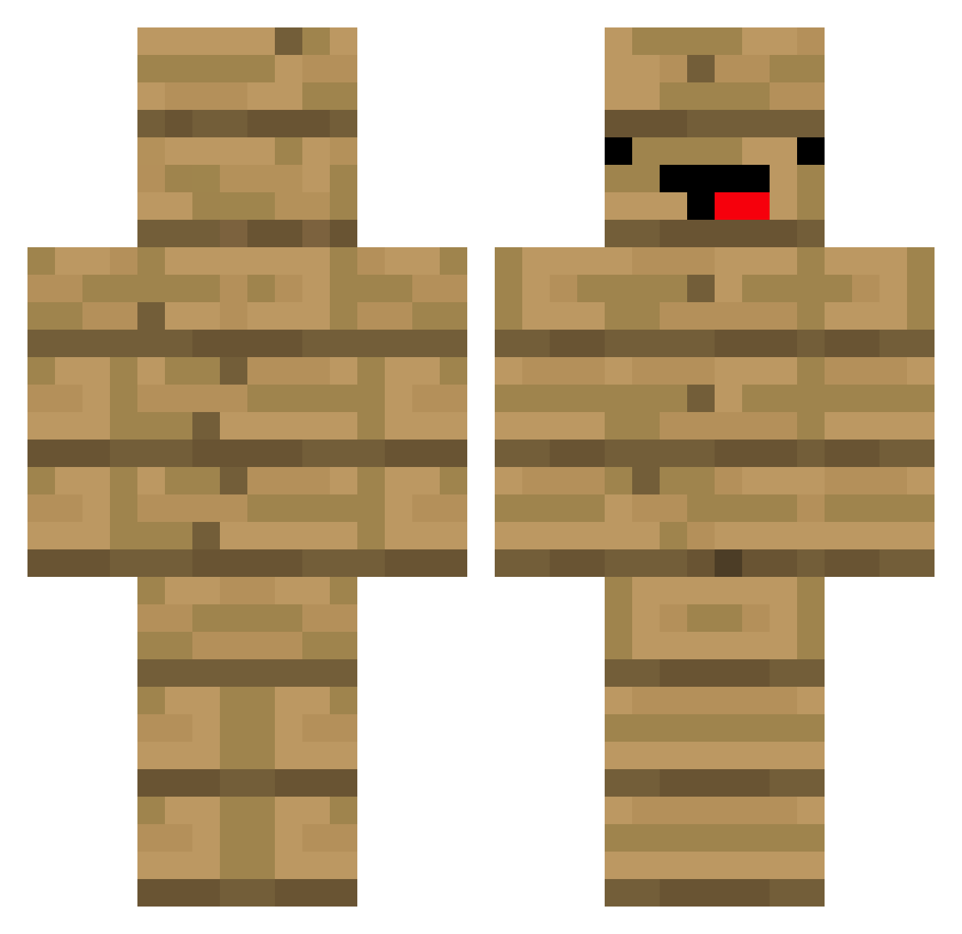 CFDavey Minecraft skin, front and back view