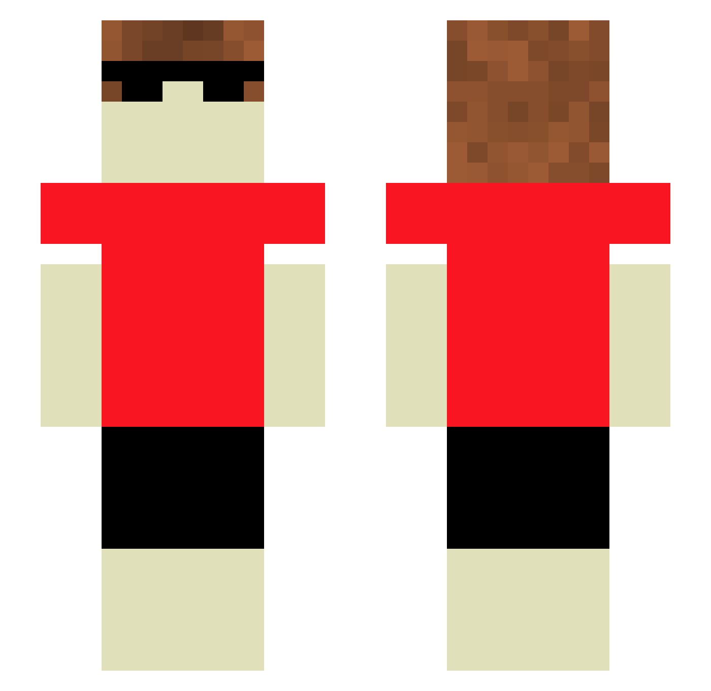 ReykyavikTBH Minecraft skin, front and back view