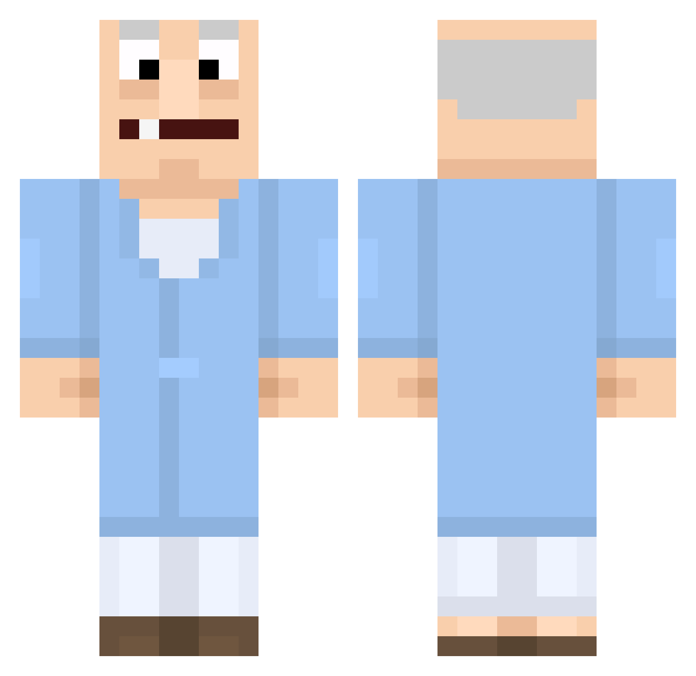 Castela_17 Minecraft skin, front and back view