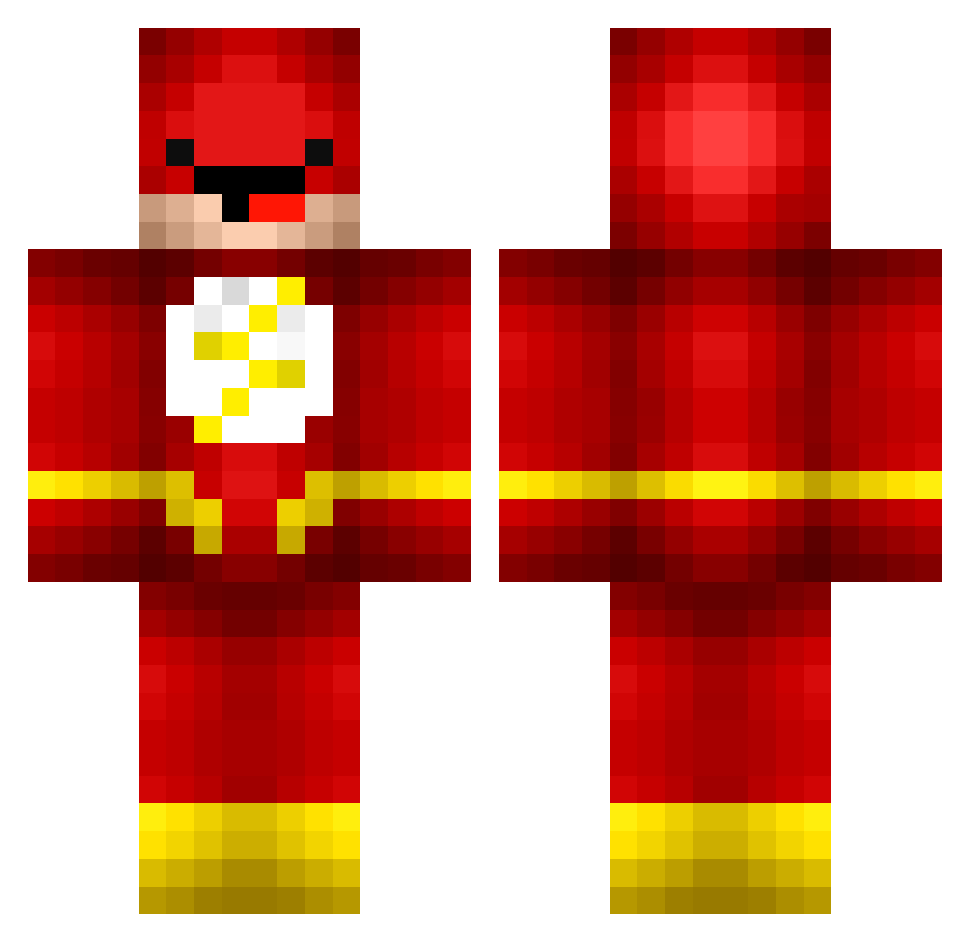 PapaIzzDa Minecraft skin, front and back view