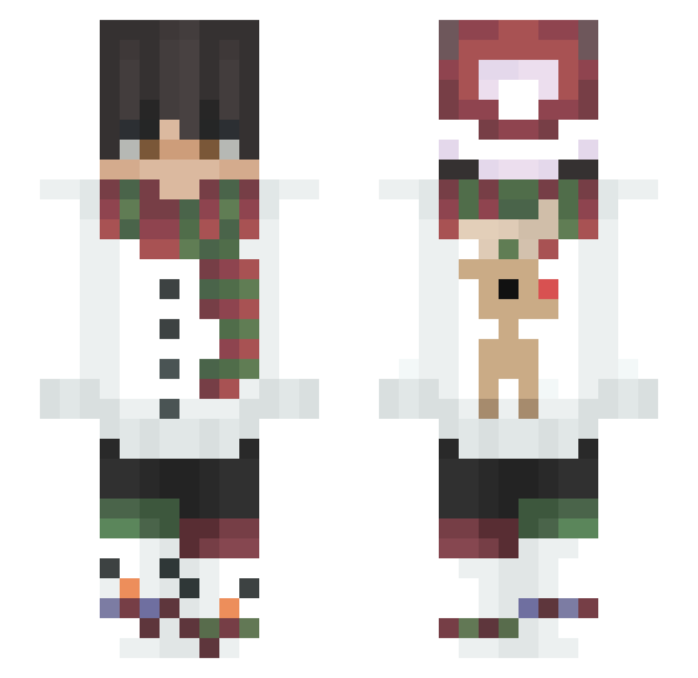 Myth444 Minecraft skin, front and back view