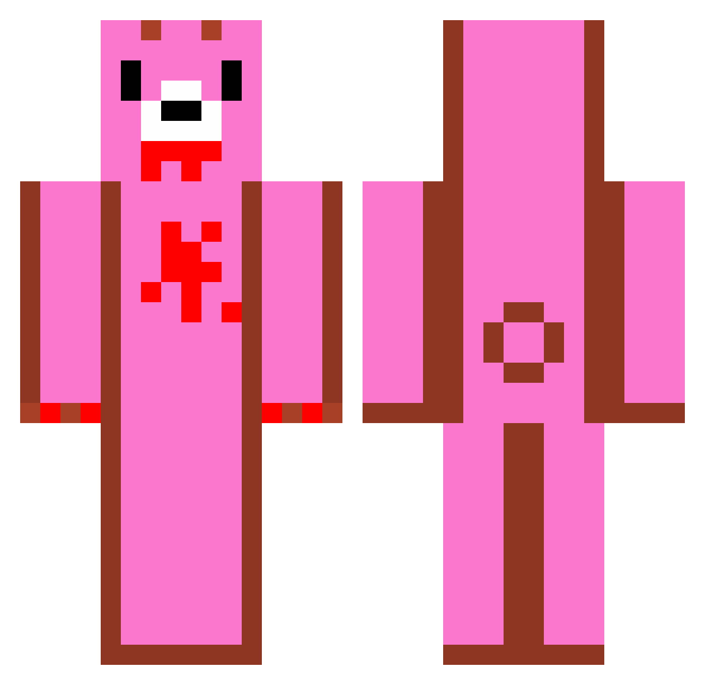 daisi Minecraft skin, front and back view