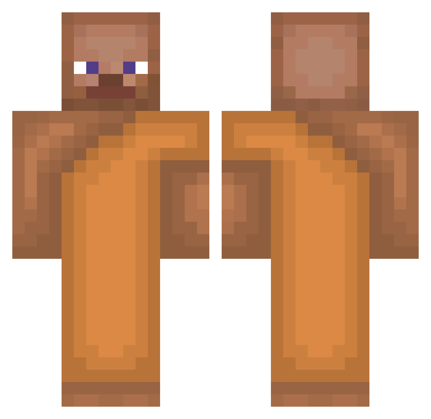 ObamaHexagon Minecraft skin, front and back view