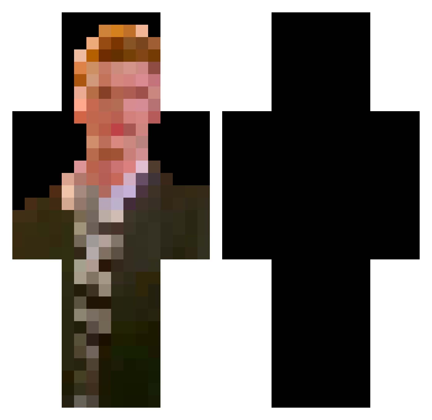 PpotatoBug Minecraft skin, front and back view