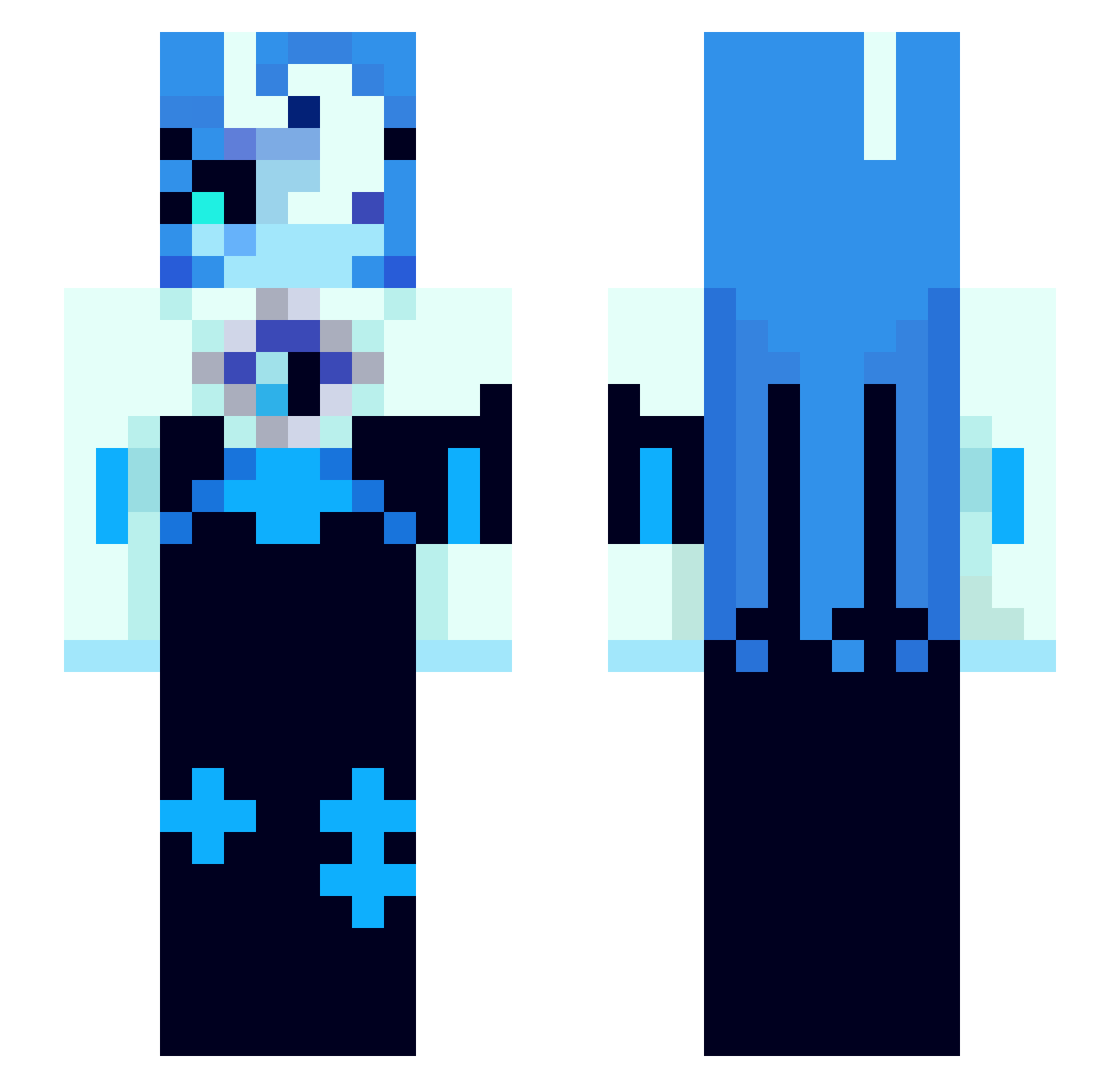 UnicornMarliyn6 Minecraft skin, front and back view
