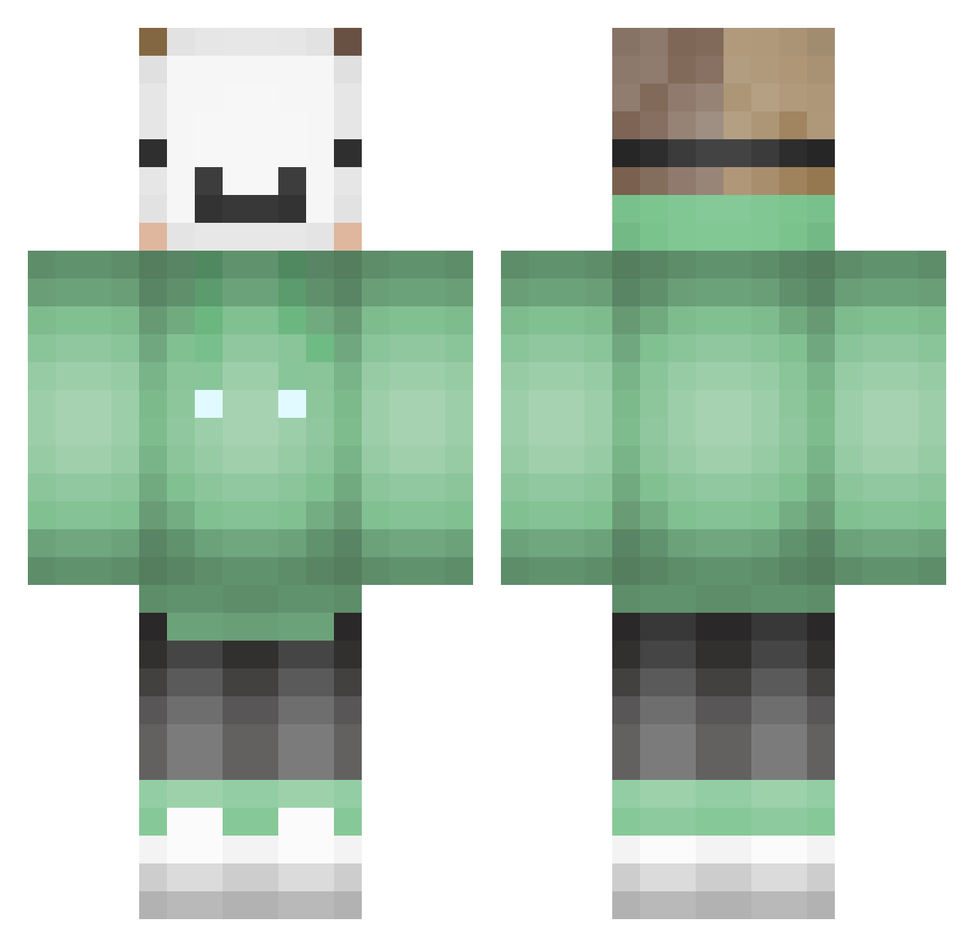 Andy1978 Minecraft skin, front and back view