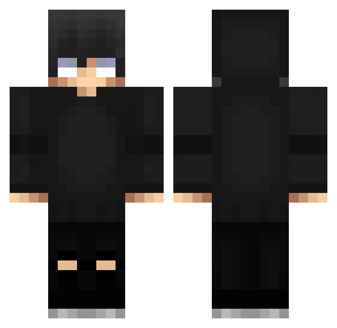 Shastra Minecraft skin, front and back view