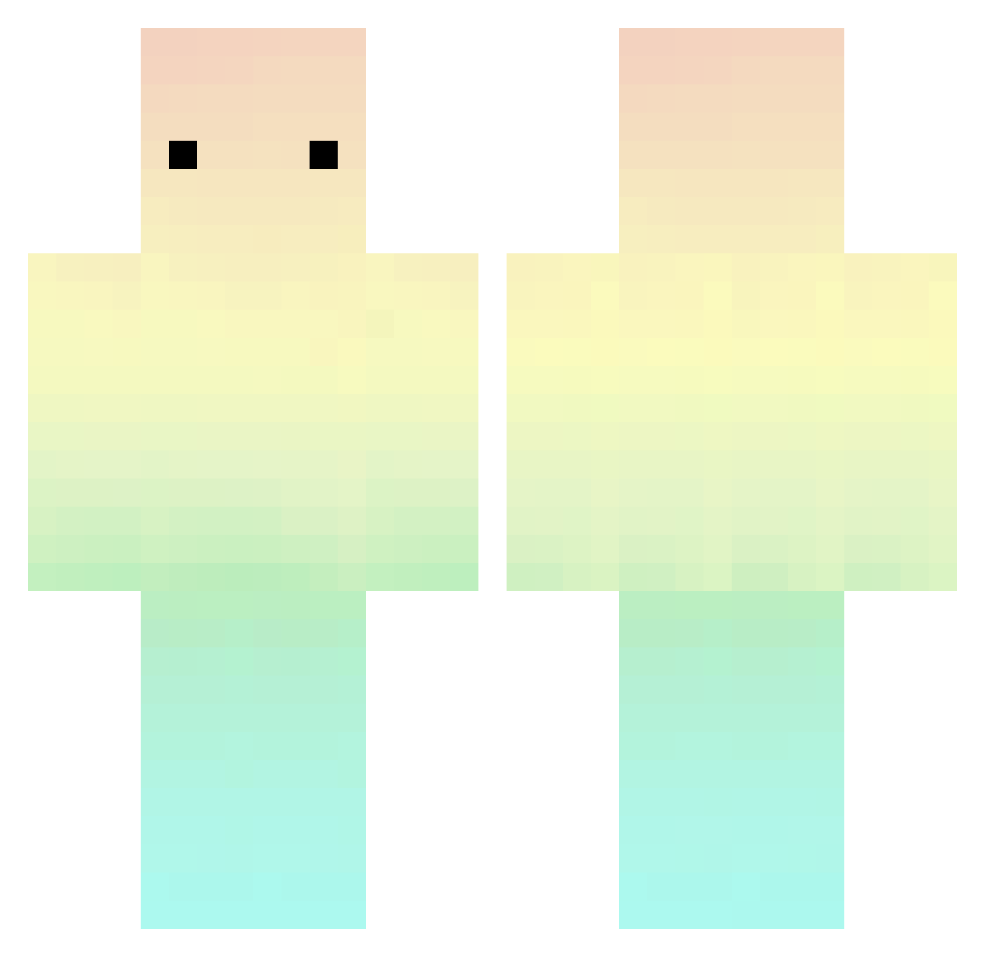 Darx2309 Minecraft skin, front and back view
