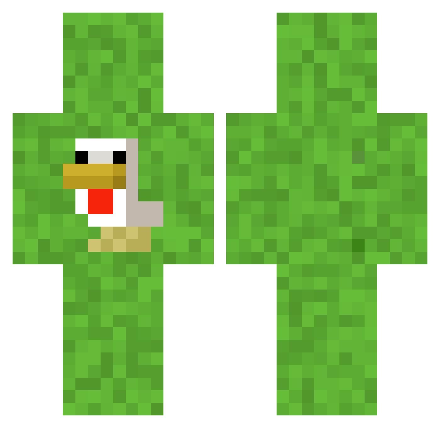 nohongsun Minecraft skin, front and back view