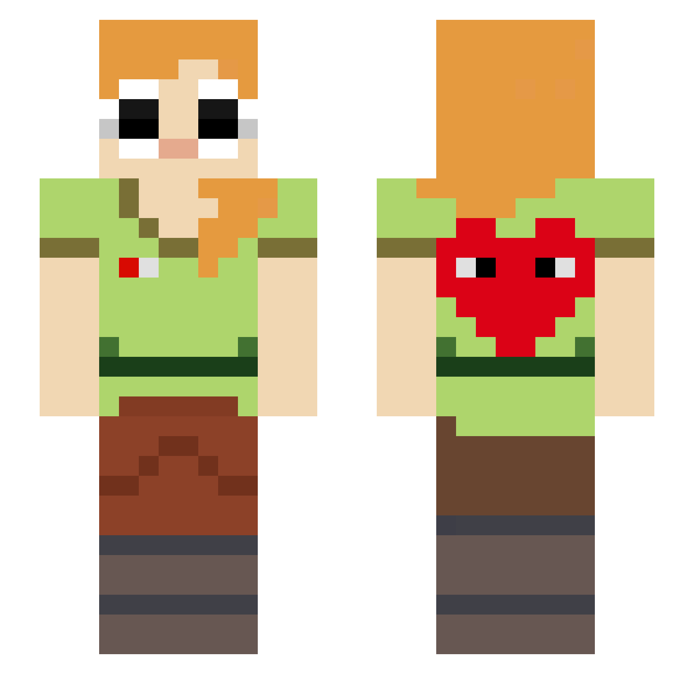 ynalul Minecraft skin, front and back view