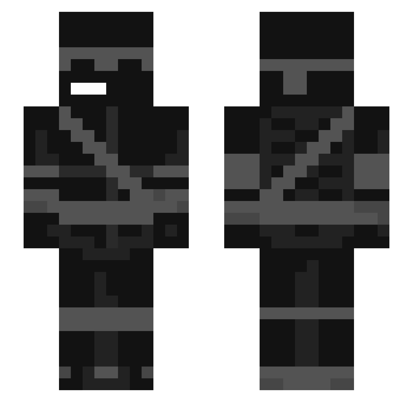 Indstillinger Minecraft skin, front and back view
