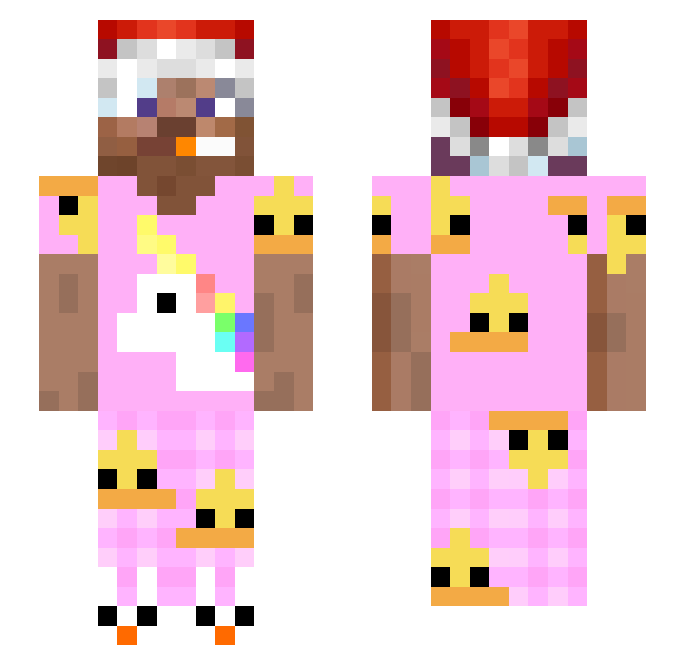 SkyblockProfile Minecraft skin, front and back view