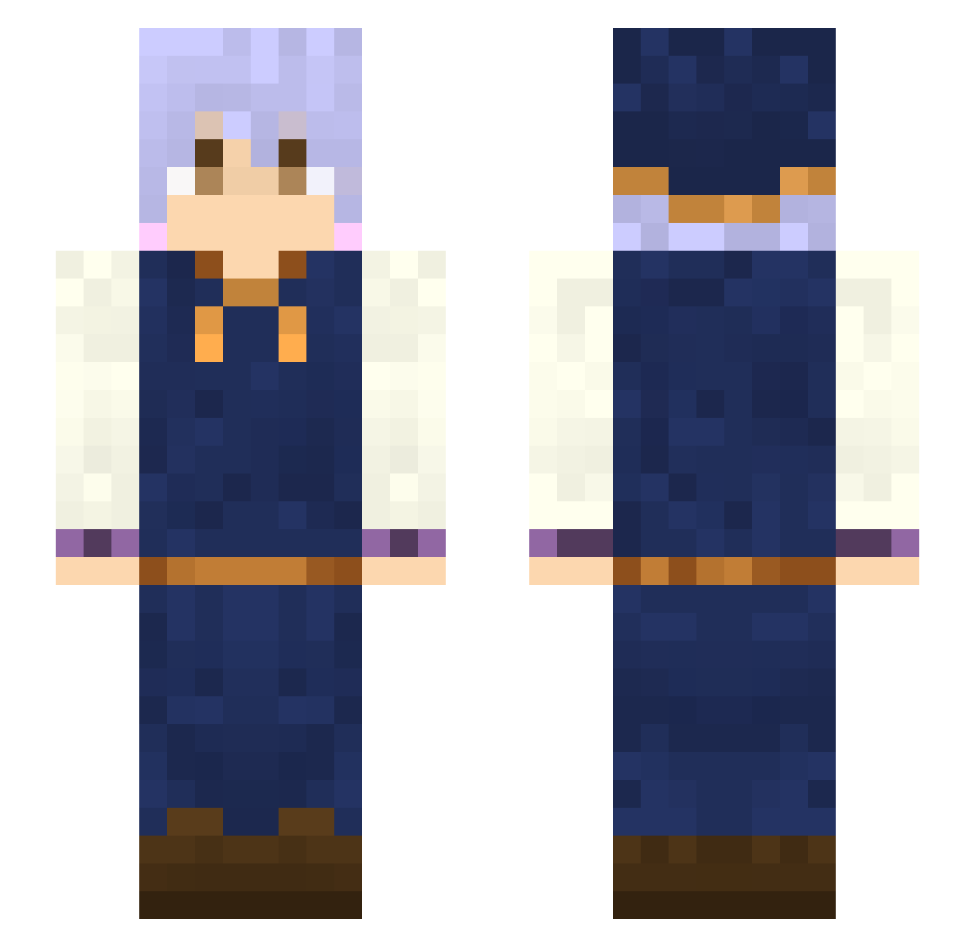 ratana Minecraft skin, front and back view