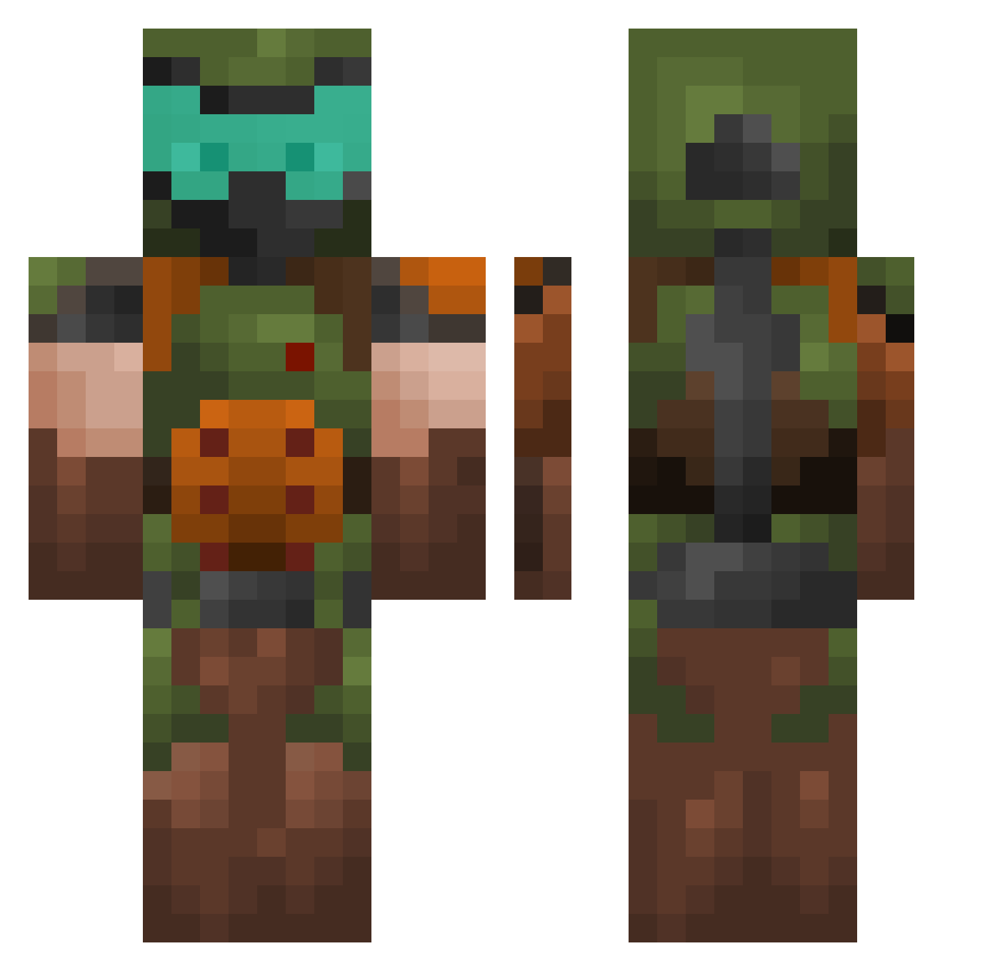 emacethemenace Minecraft skin, front and back view