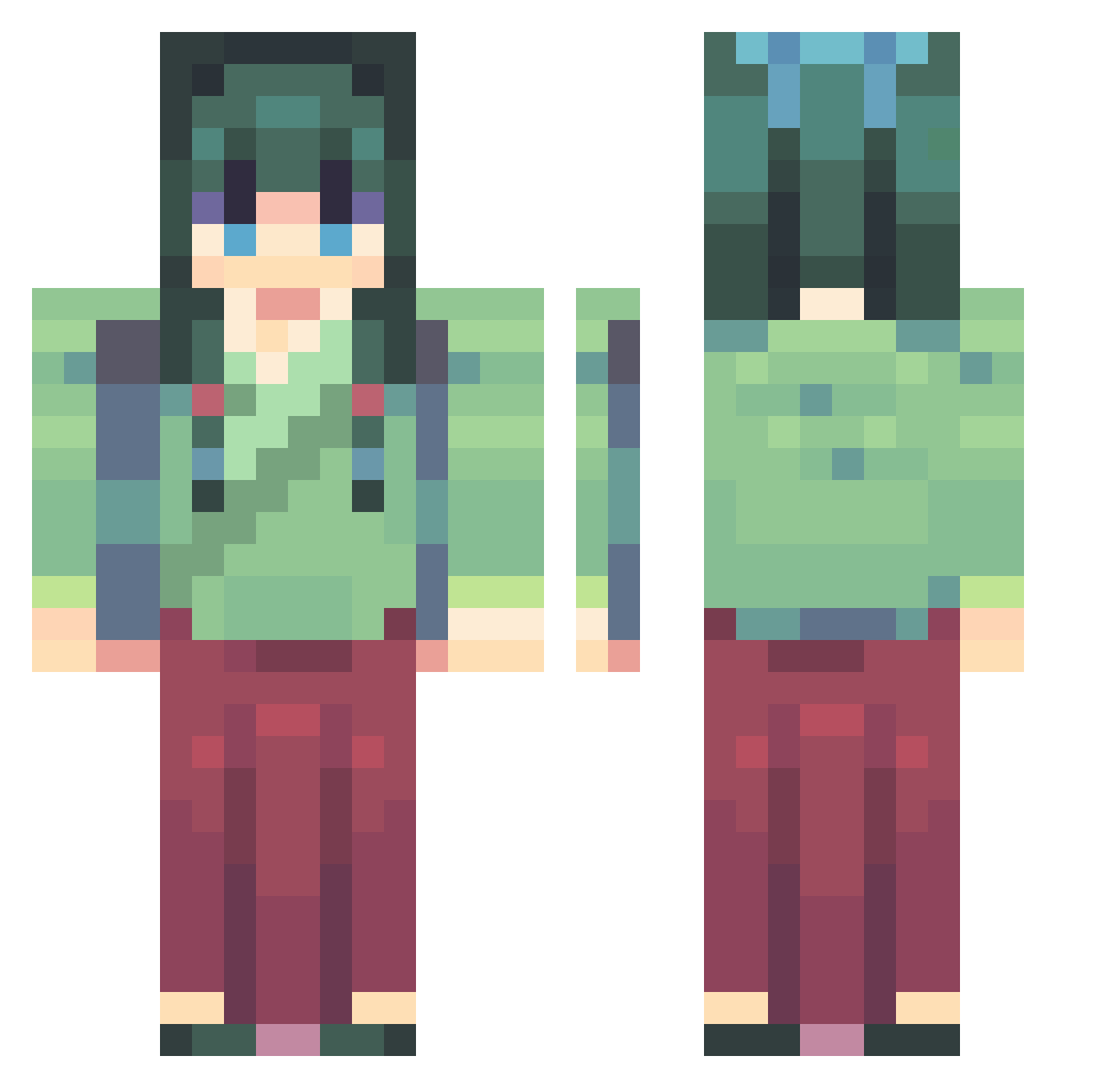 gobii92 Minecraft skin, front and back view