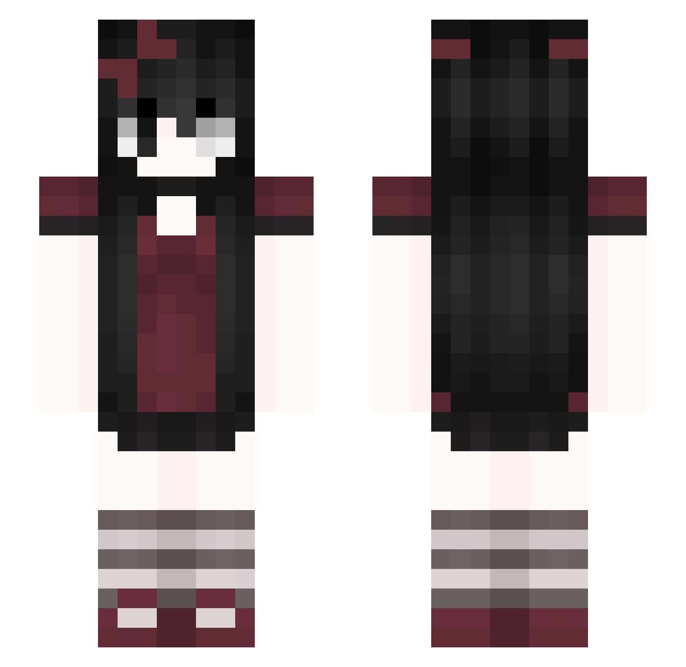 cCapse Minecraft skin, front and back view