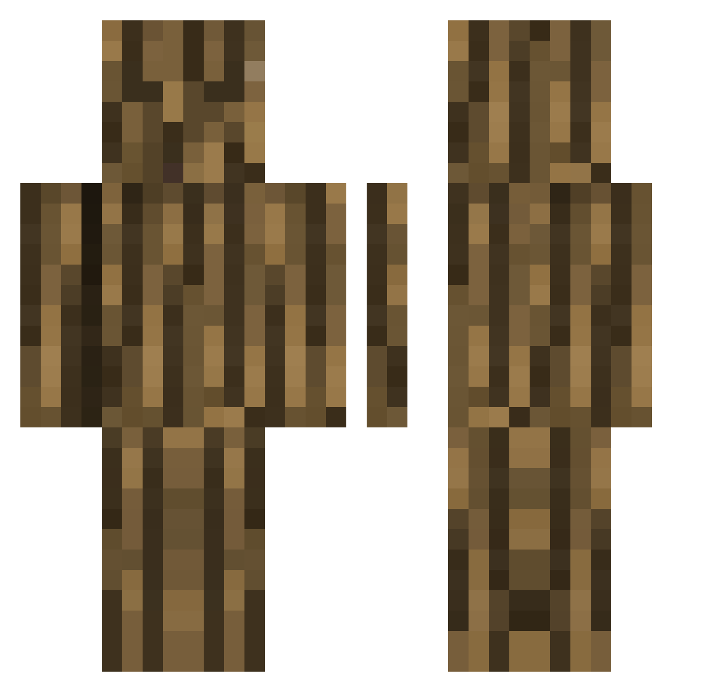 Edenyu666 Minecraft skin, front and back view