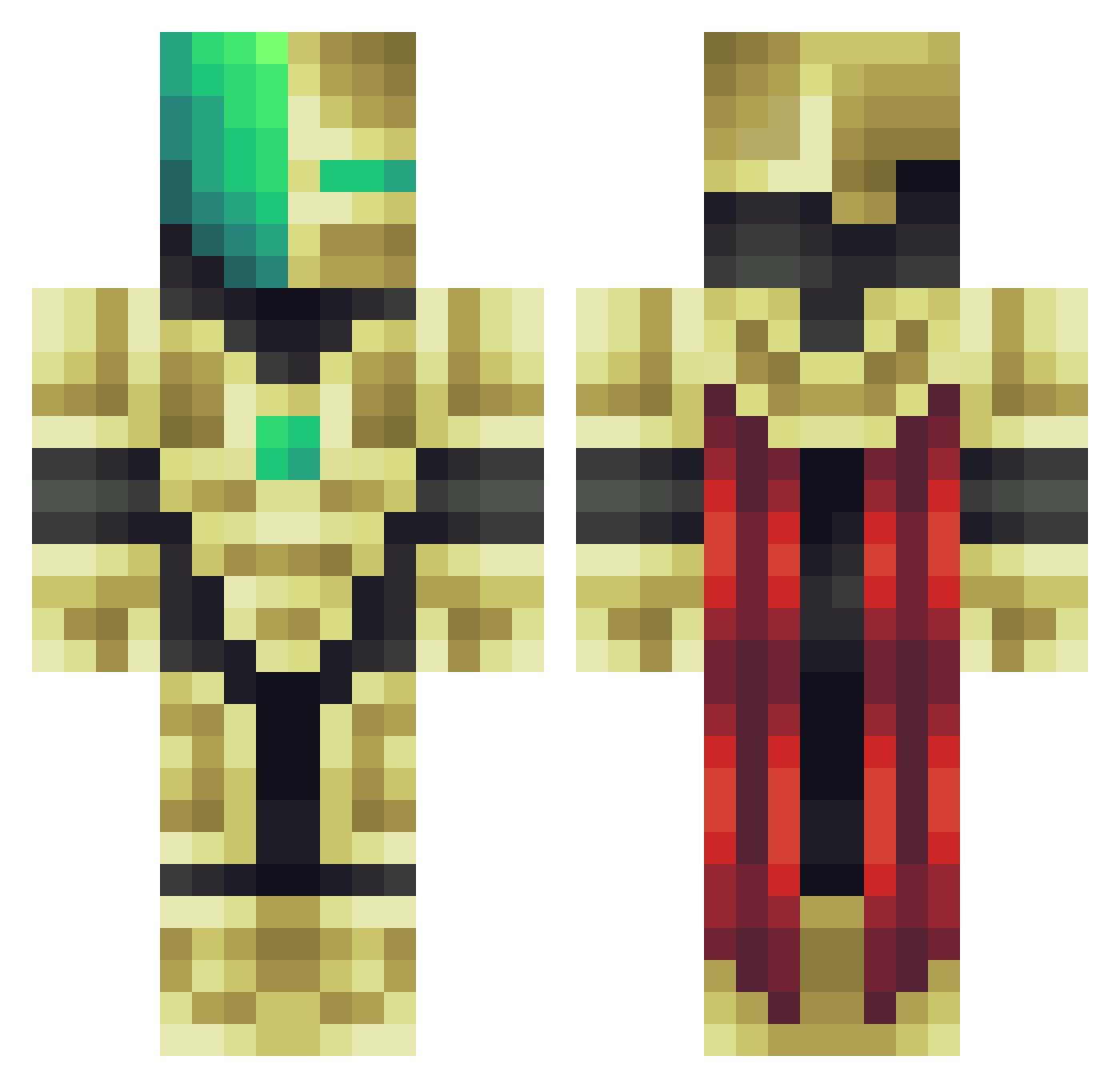 Till Minecraft skin, front and back view