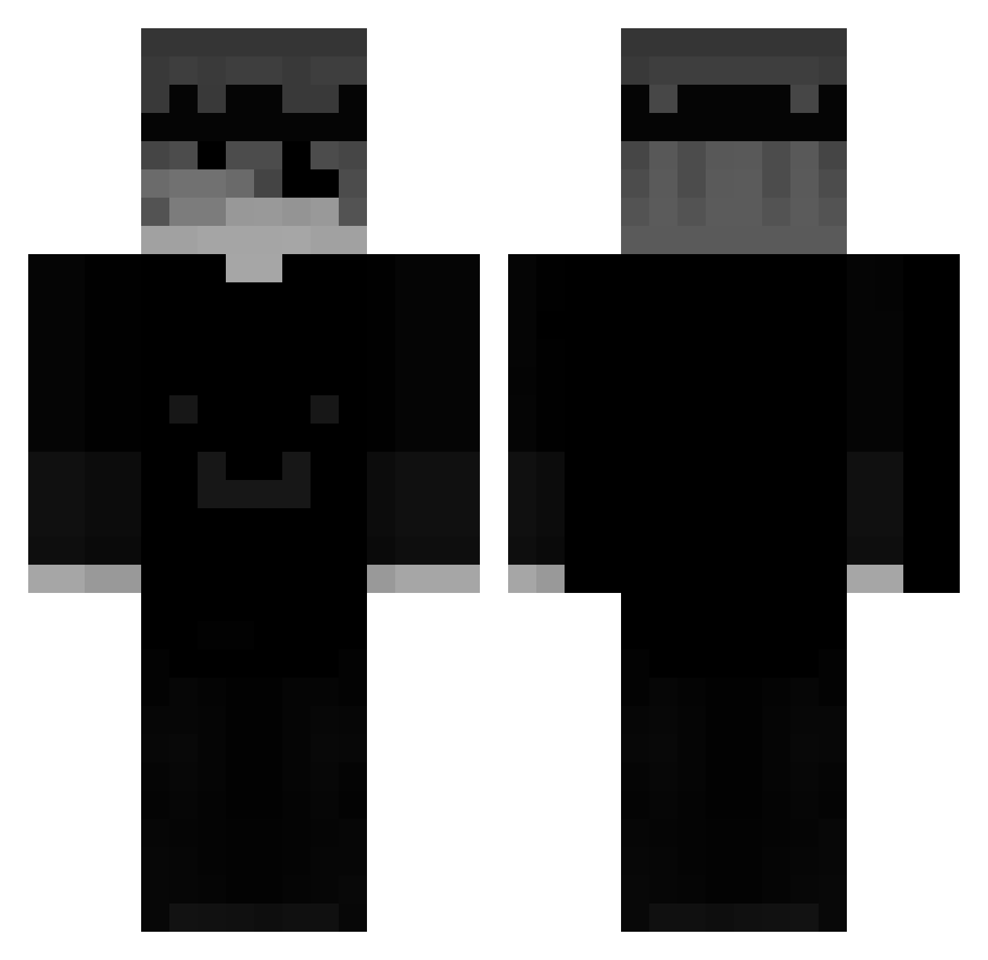 Its_Porsche Minecraft skin, front and back view