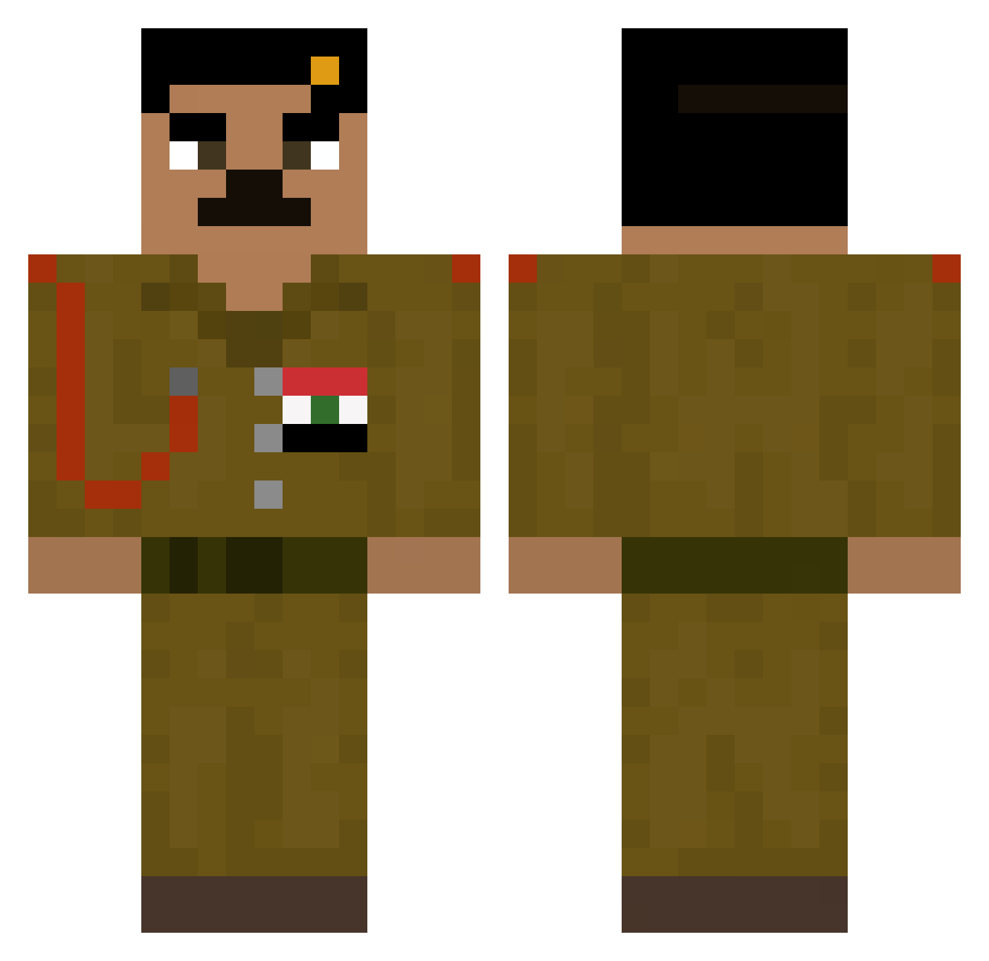 dakt4r Minecraft skin, front and back view