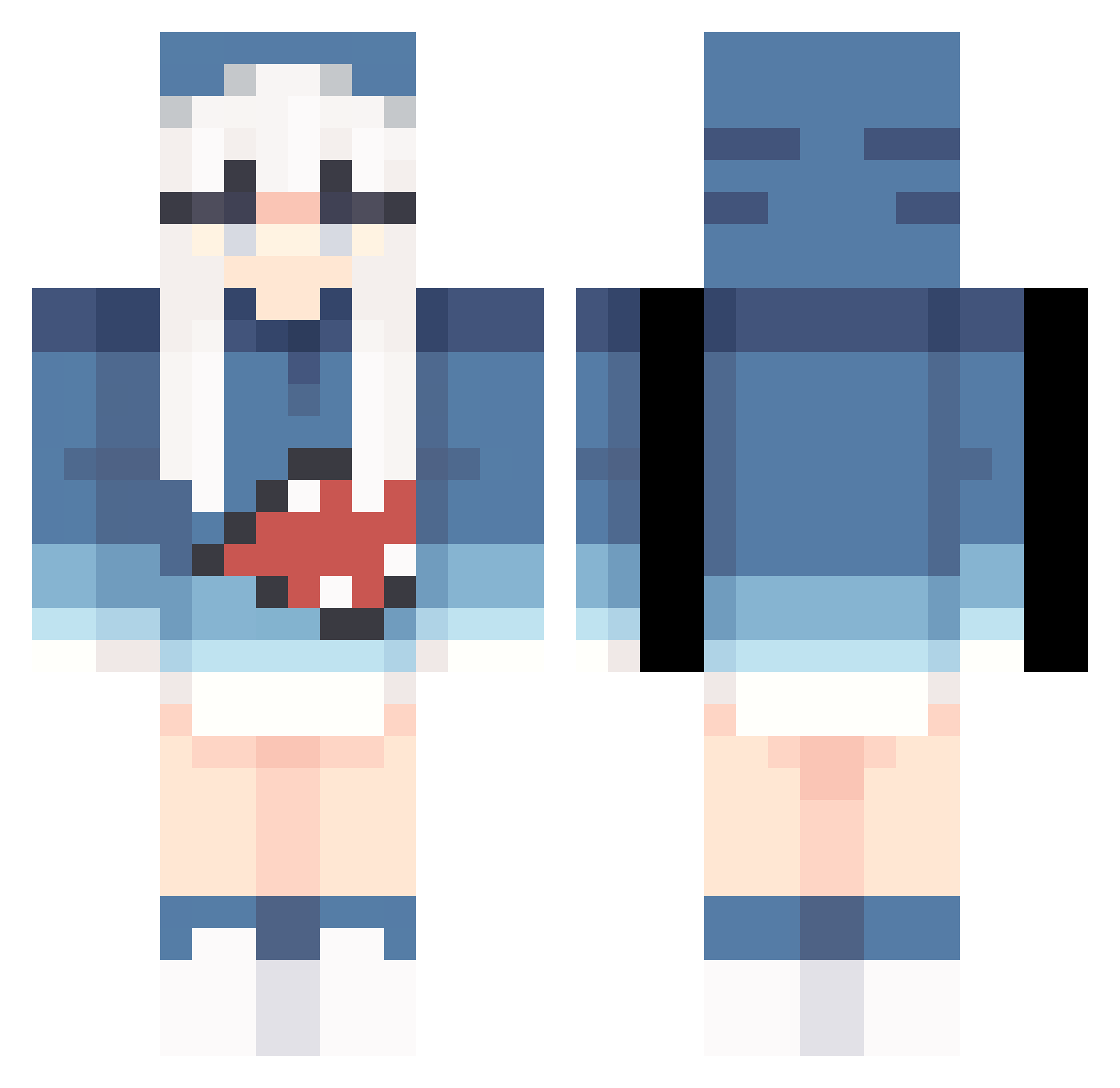 snaXDD Minecraft skin, front and back view