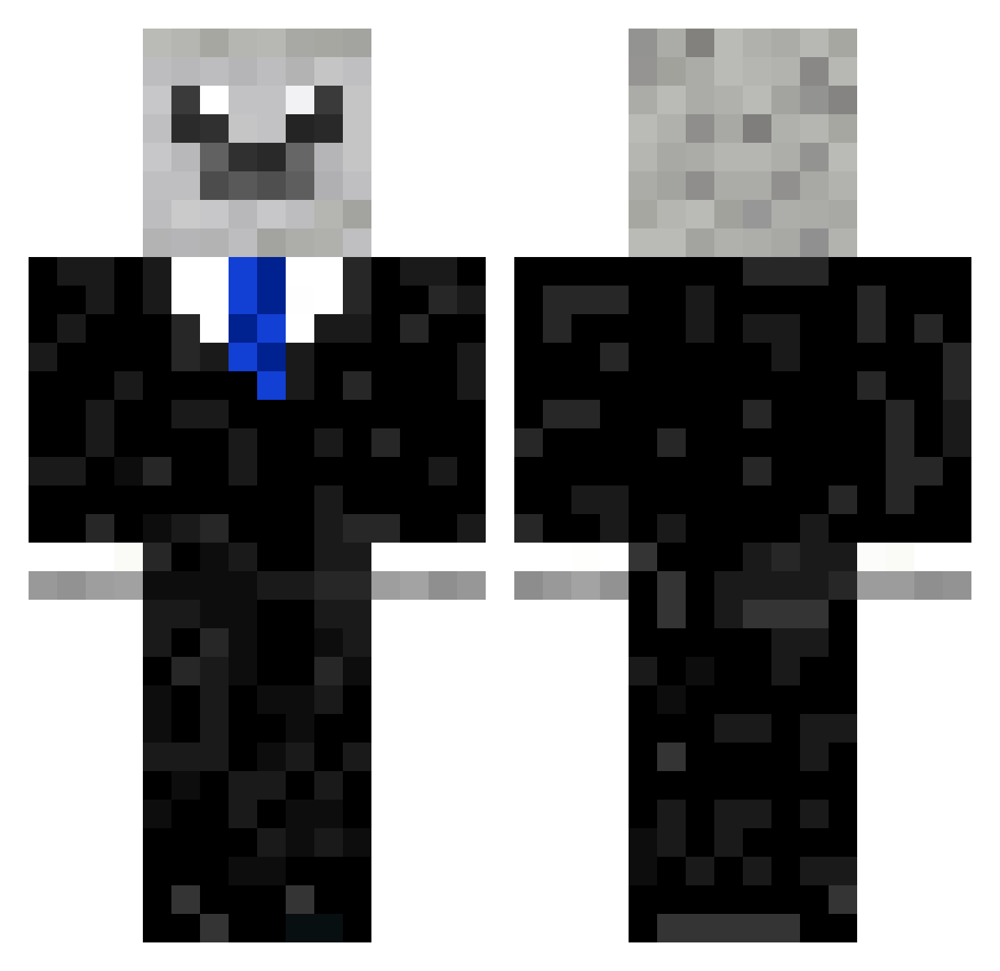 Sillyseal41 Minecraft skin, front and back view