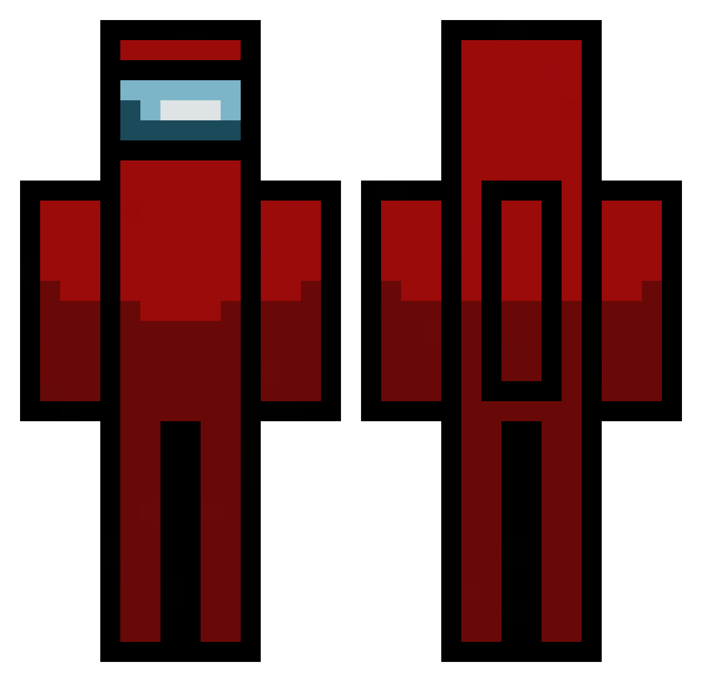 Maro350z Minecraft skin, front and back view