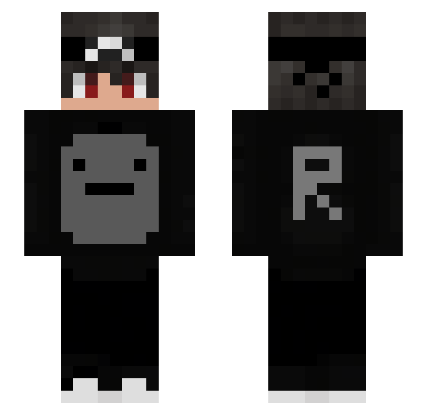 ArcticTwinky_ Minecraft skin, front and back view
