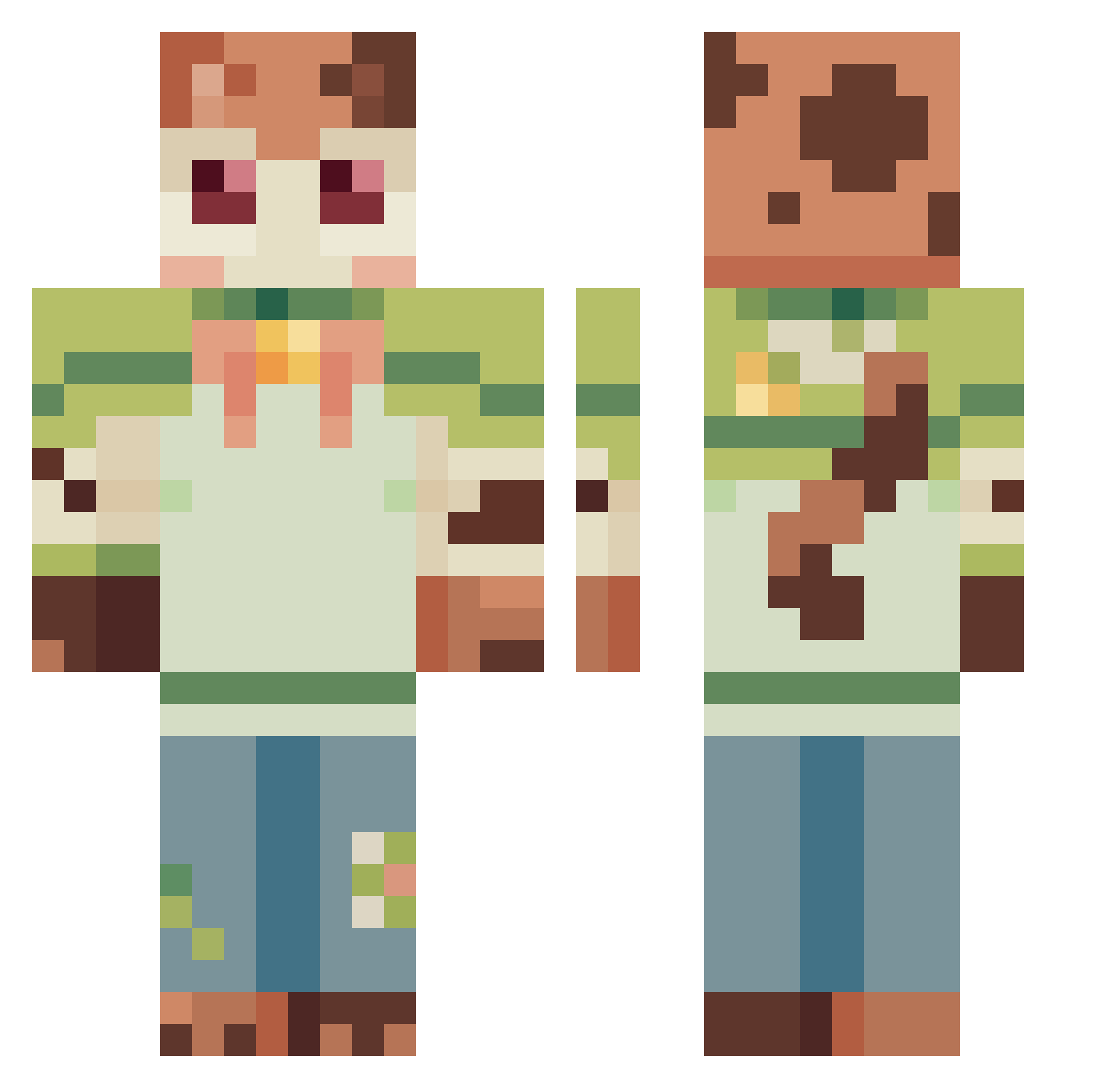 oDoomed Minecraft skin, front and back view