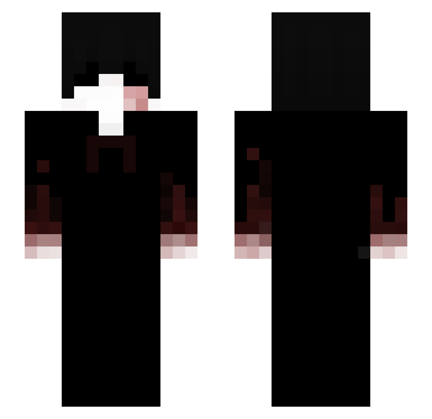 Tzno Minecraft skin, front and back view
