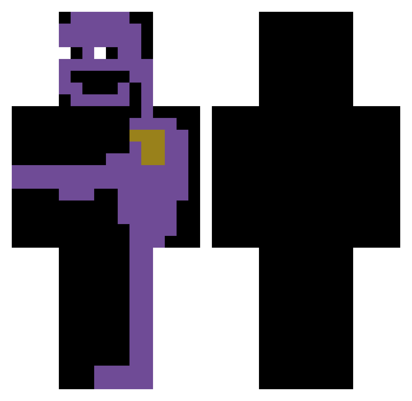 kooloid Minecraft skin, front and back view