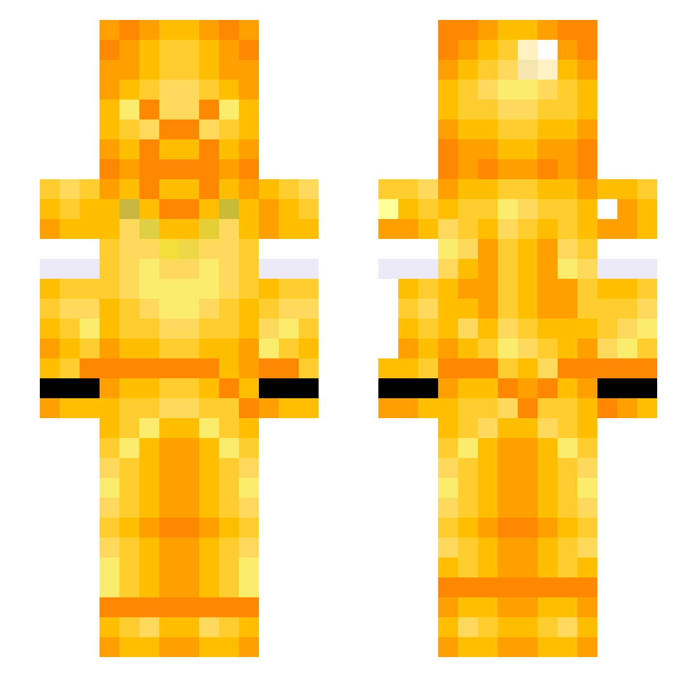 heyhominecraft Minecraft skin, front and back view