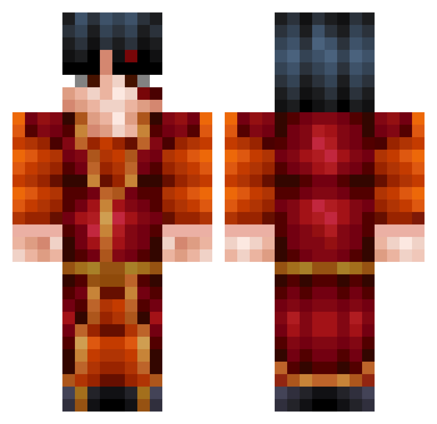 Whoopi101 Minecraft skin, front and back view