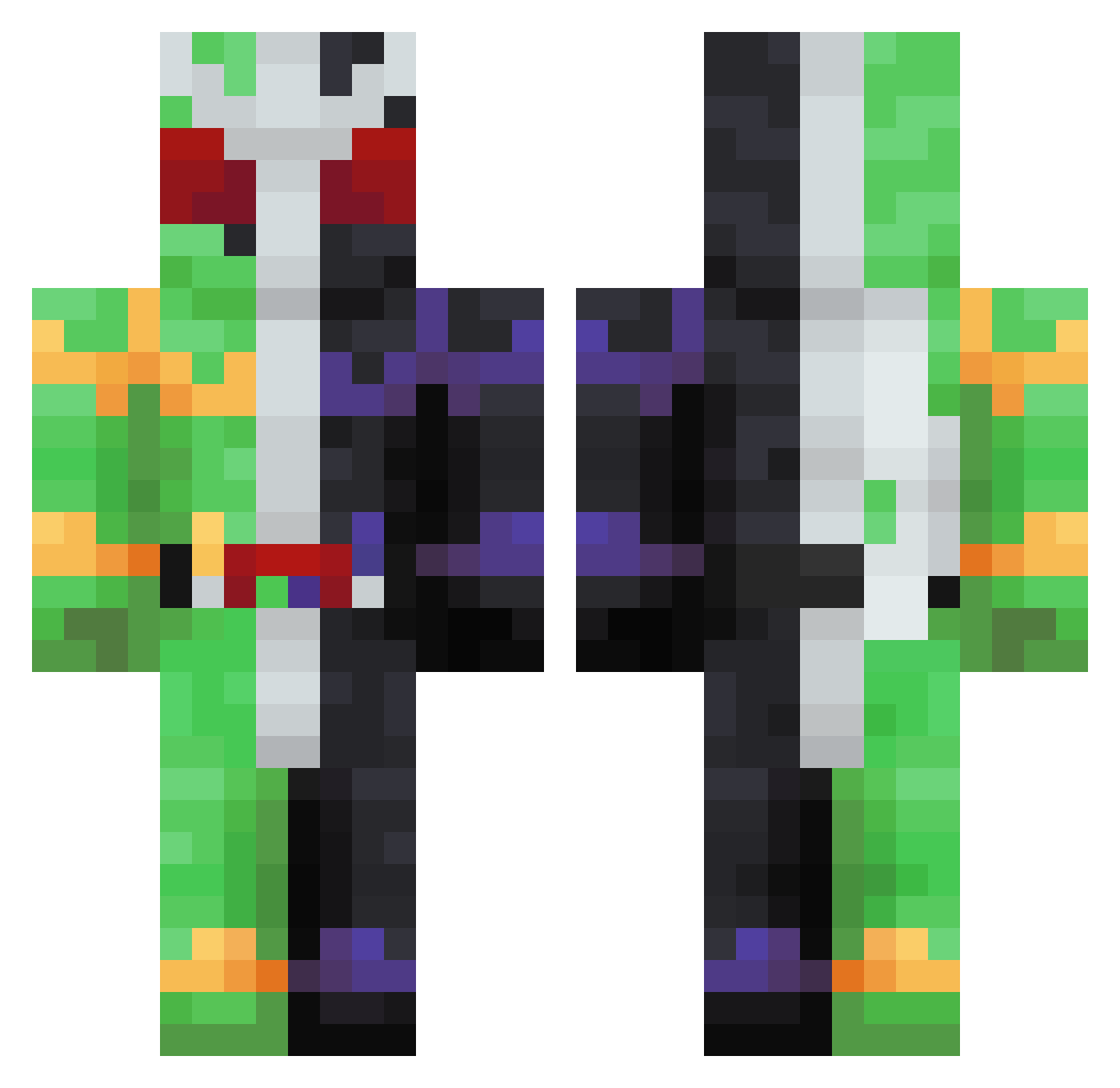 Cbyer Minecraft skin, front and back view