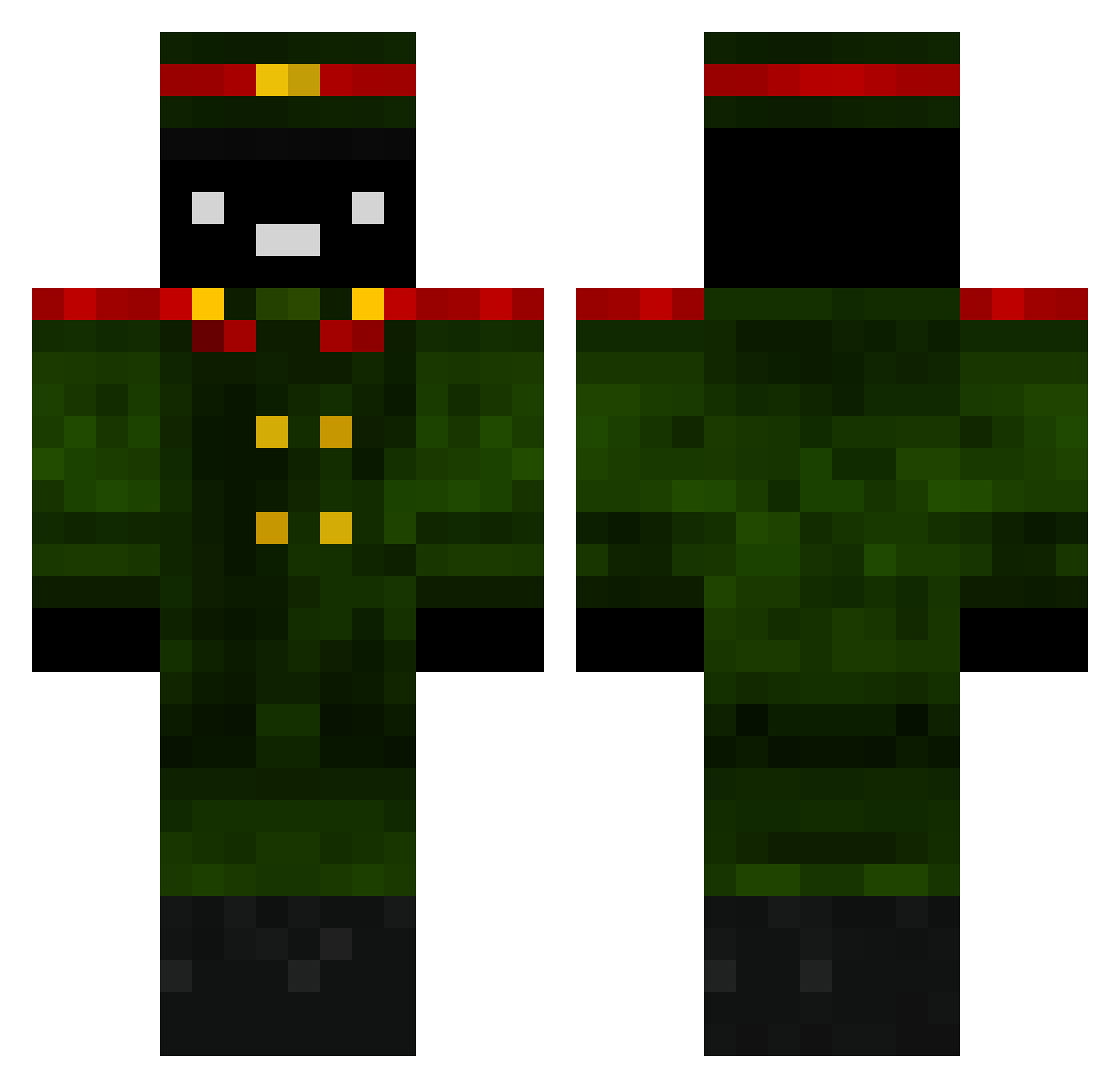 SaltSalgado Minecraft skin, front and back view