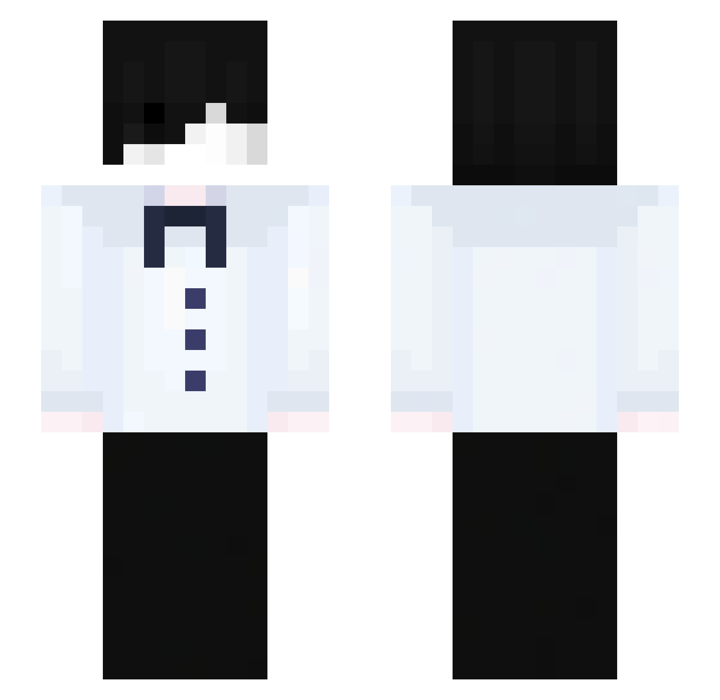 despises Minecraft skin, front and back view