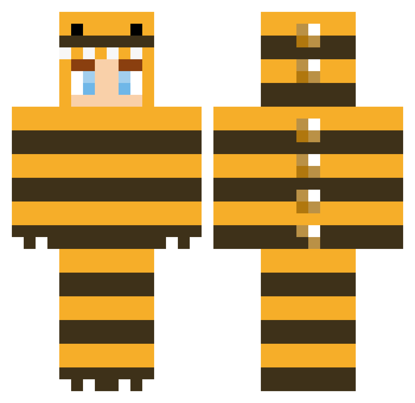 superjaska___ Minecraft skin, front and back view