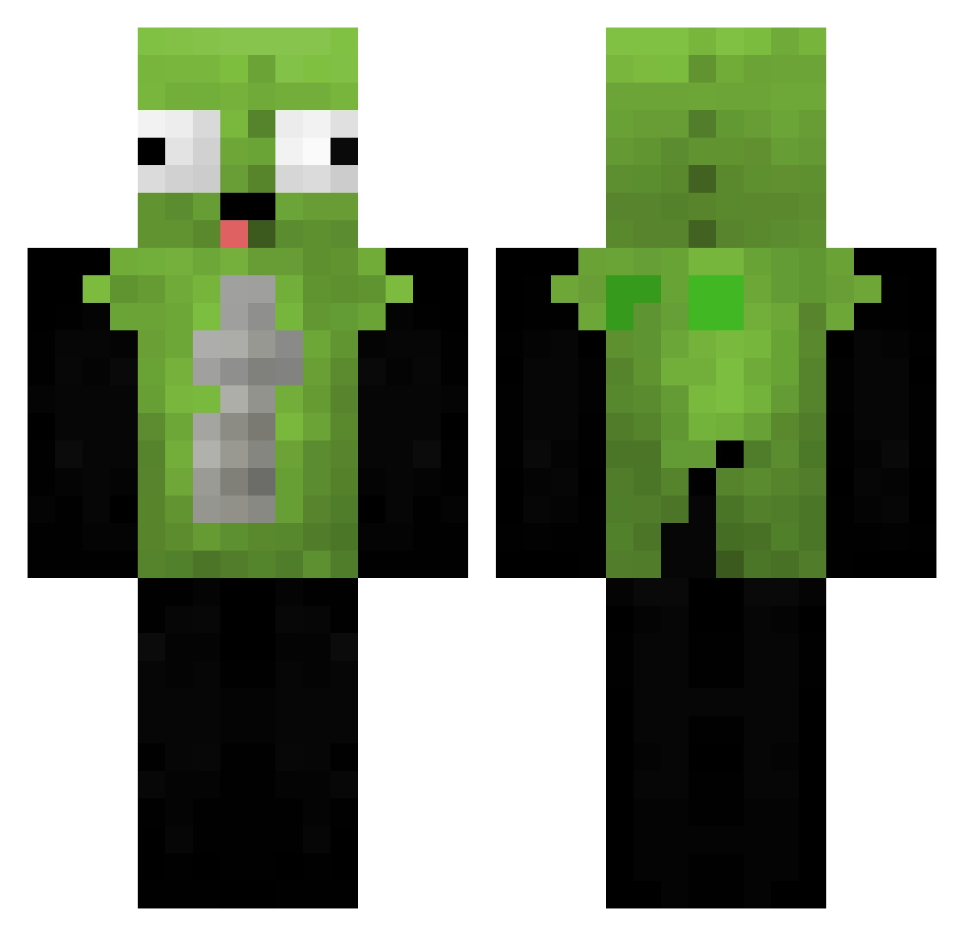 Squishiness Minecraft skin, front and back view
