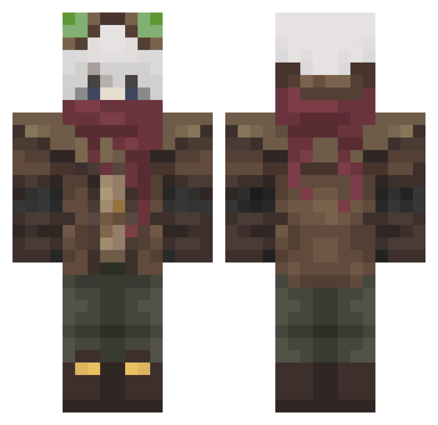 Matthew_Kay Minecraft skin, front and back view