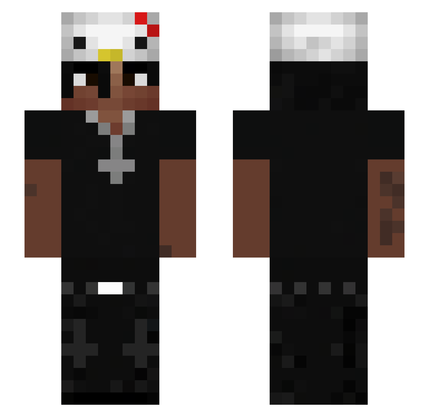 ItzZFla Minecraft skin, front and back view