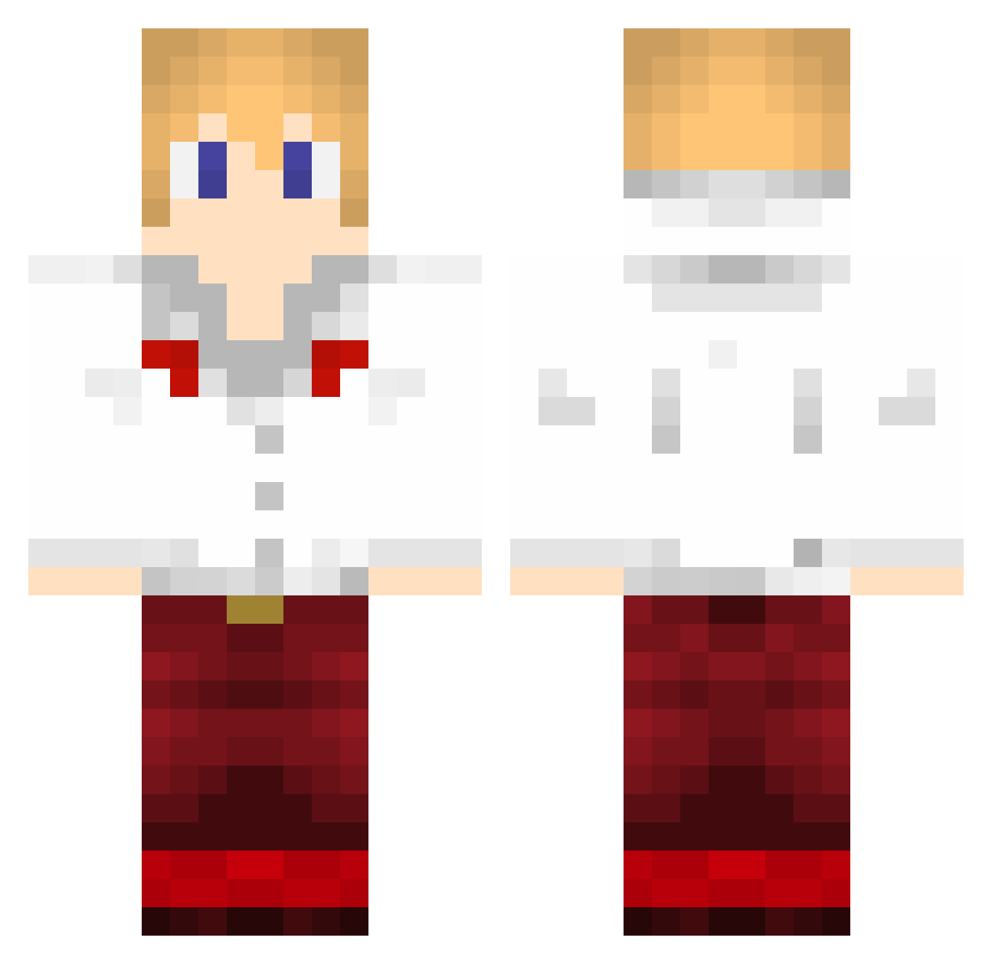 ParcoFolgore Minecraft skin, front and back view