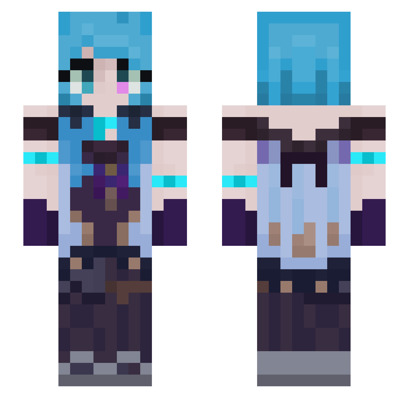 cyhc233 Minecraft skin, front and back view