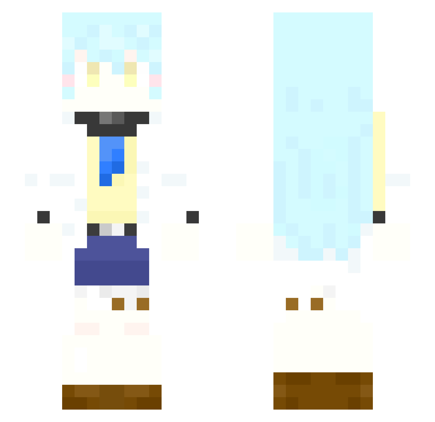 JACK11555 Minecraft skin, front and back view
