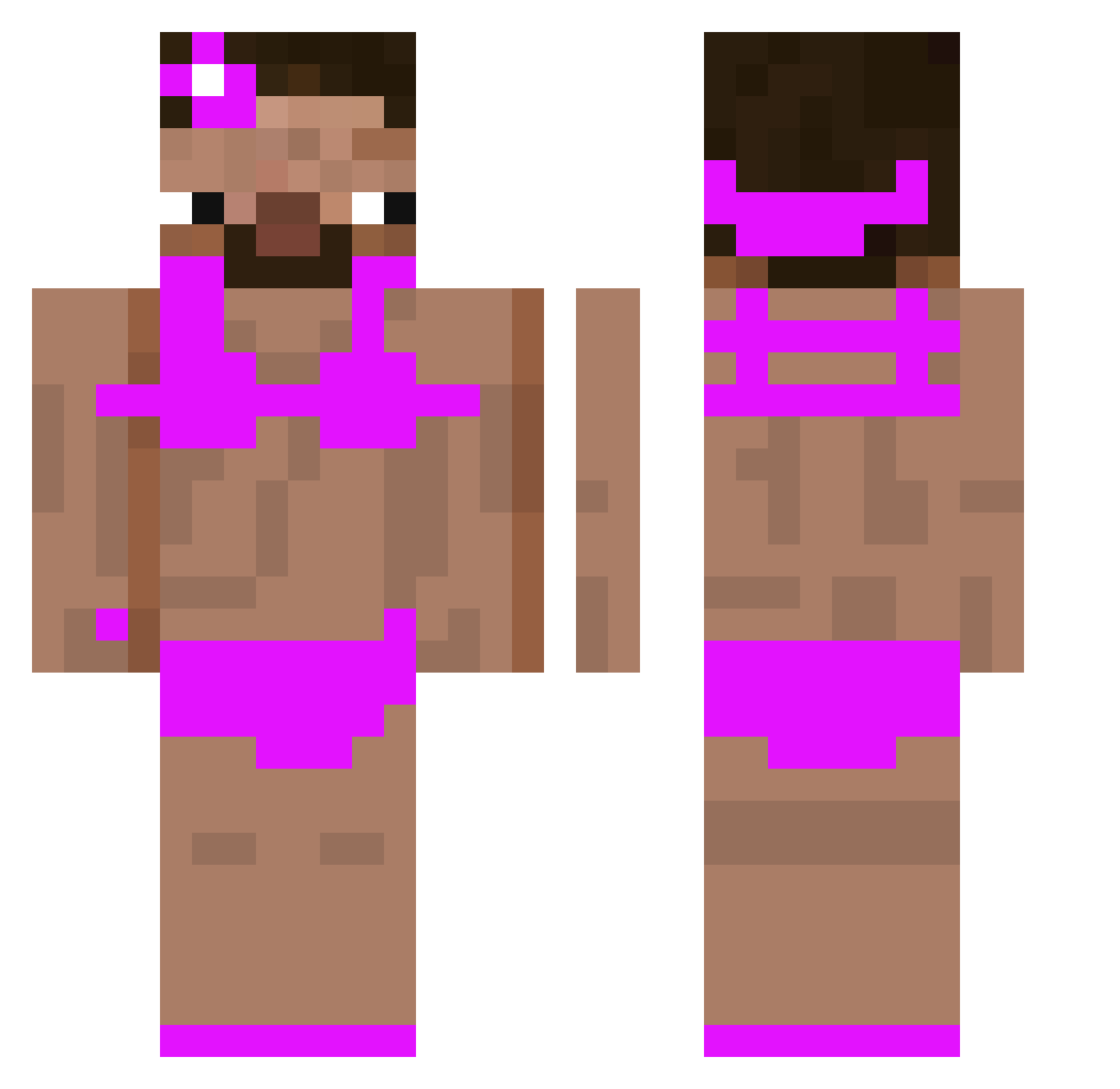 999balls Minecraft skin, front and back view