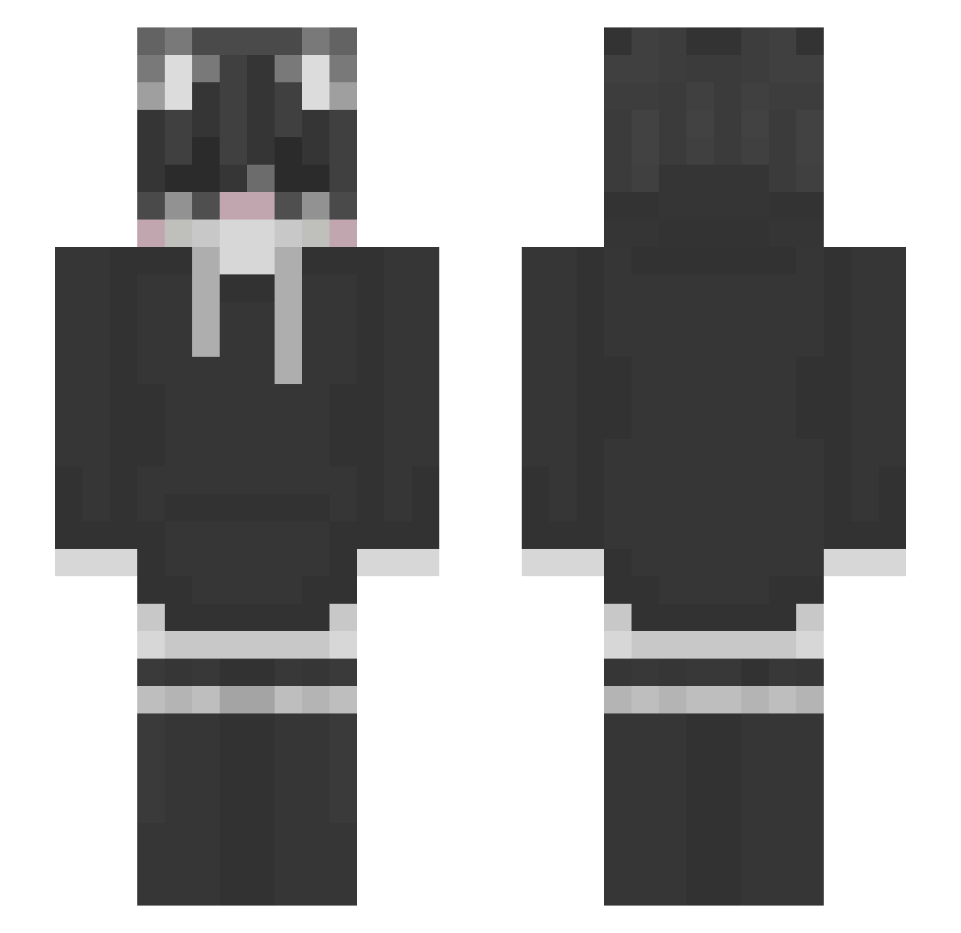samDragon2008 Minecraft skin, front and back view