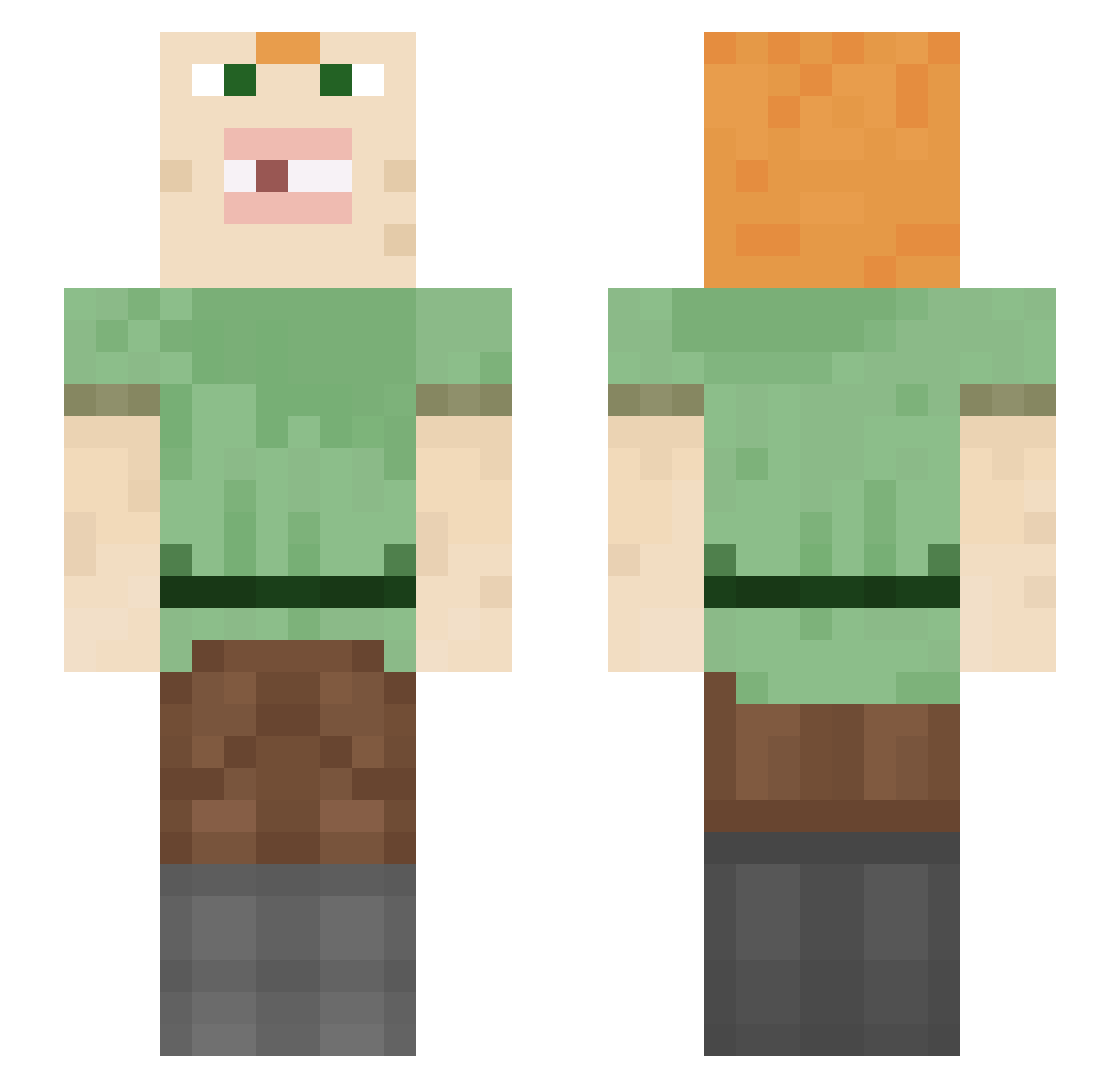 RumorsTrapAnth Minecraft skin, front and back view