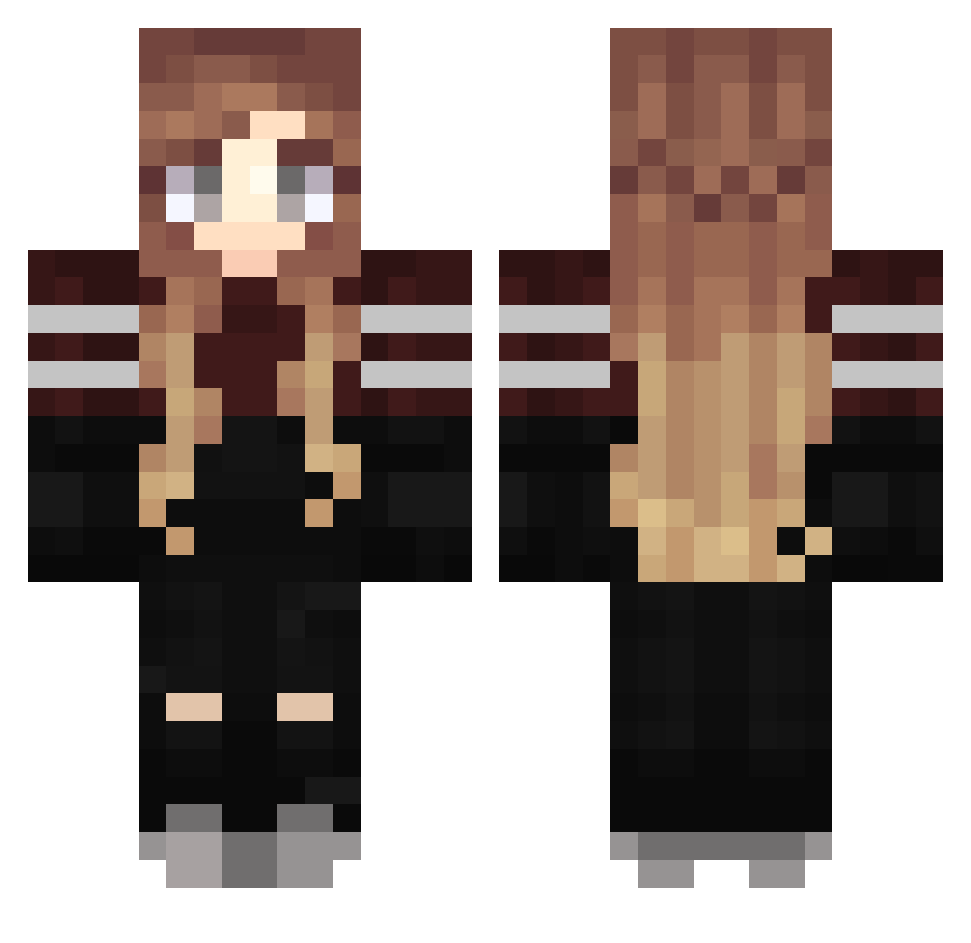 UnluckyForYouSry Minecraft skin, front and back view